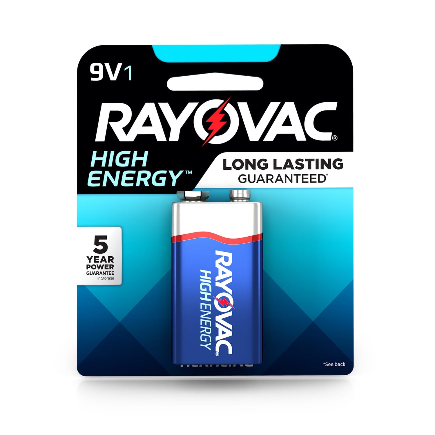 Rayovac - High Energy 9-Volt Alkaline Batteries 1 pk Carded