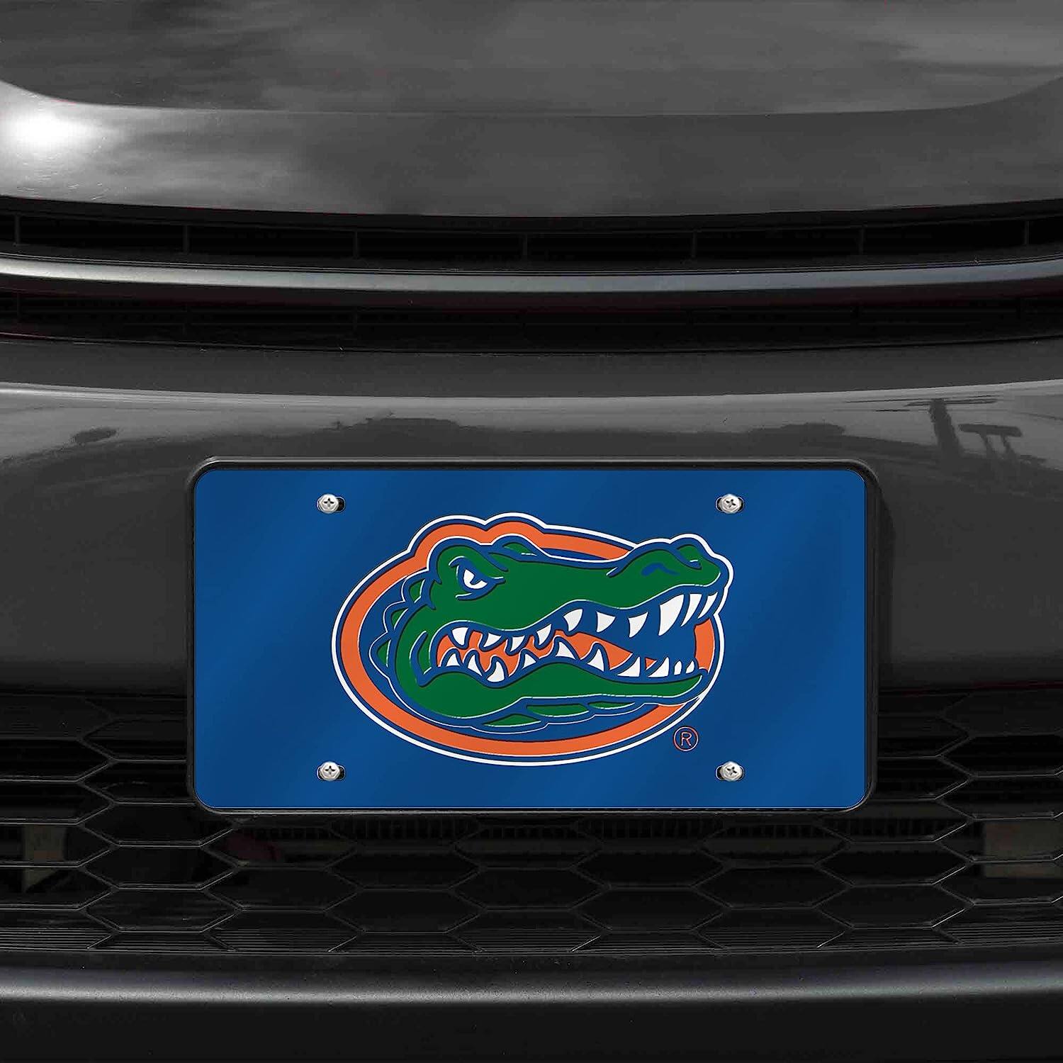 Alt View 1. Rico Industries - University of Florida Gators Blue Mirrored Laser Cut License Plate Laser Tag - Multi.
