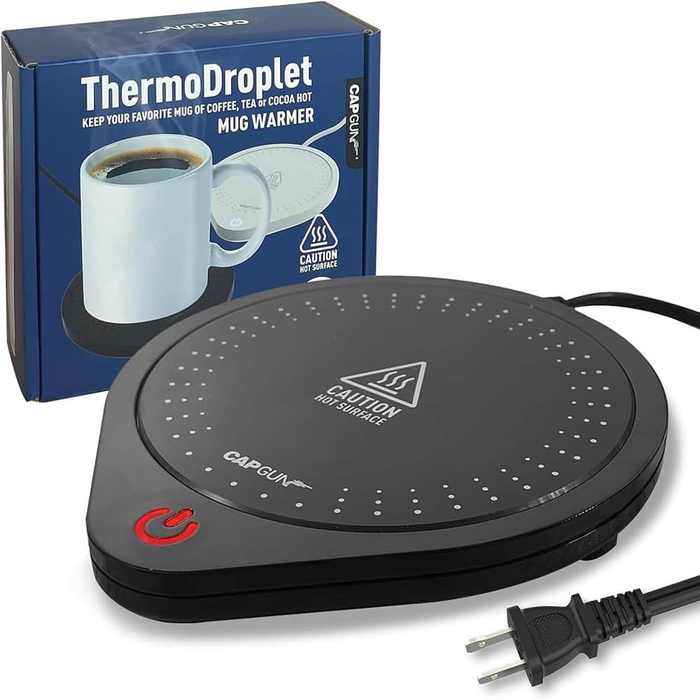 Schertz - 25W Mug & Candle Warmer – 75°C Heat, Spill-Proof, Auto Shut-Off - Black