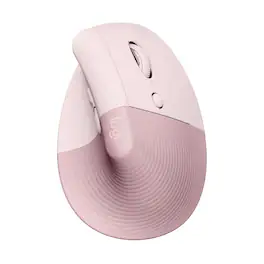 Logitech - Lift Vertical Wireless Optical Ergonomic Mouse with 4 Customizable Buttons - Wireless - Rose