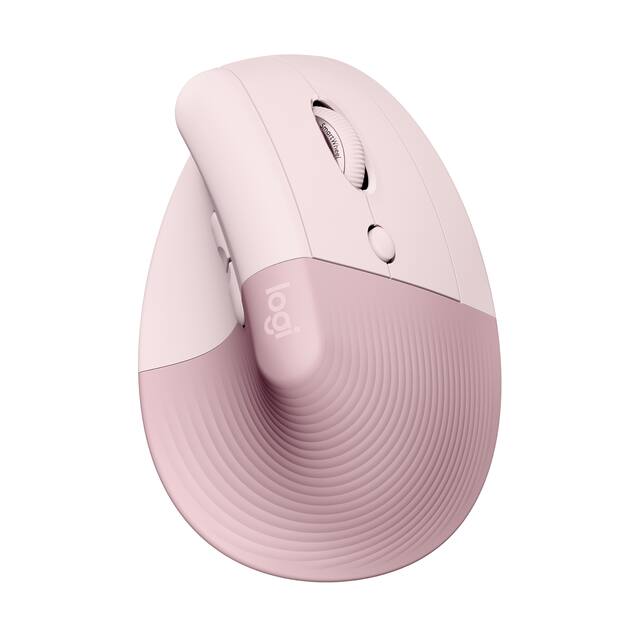 Logitech - Lift Vertical Wireless Optical Ergonomic Mouse with 4 Customizable Buttons - Wireless - Rose