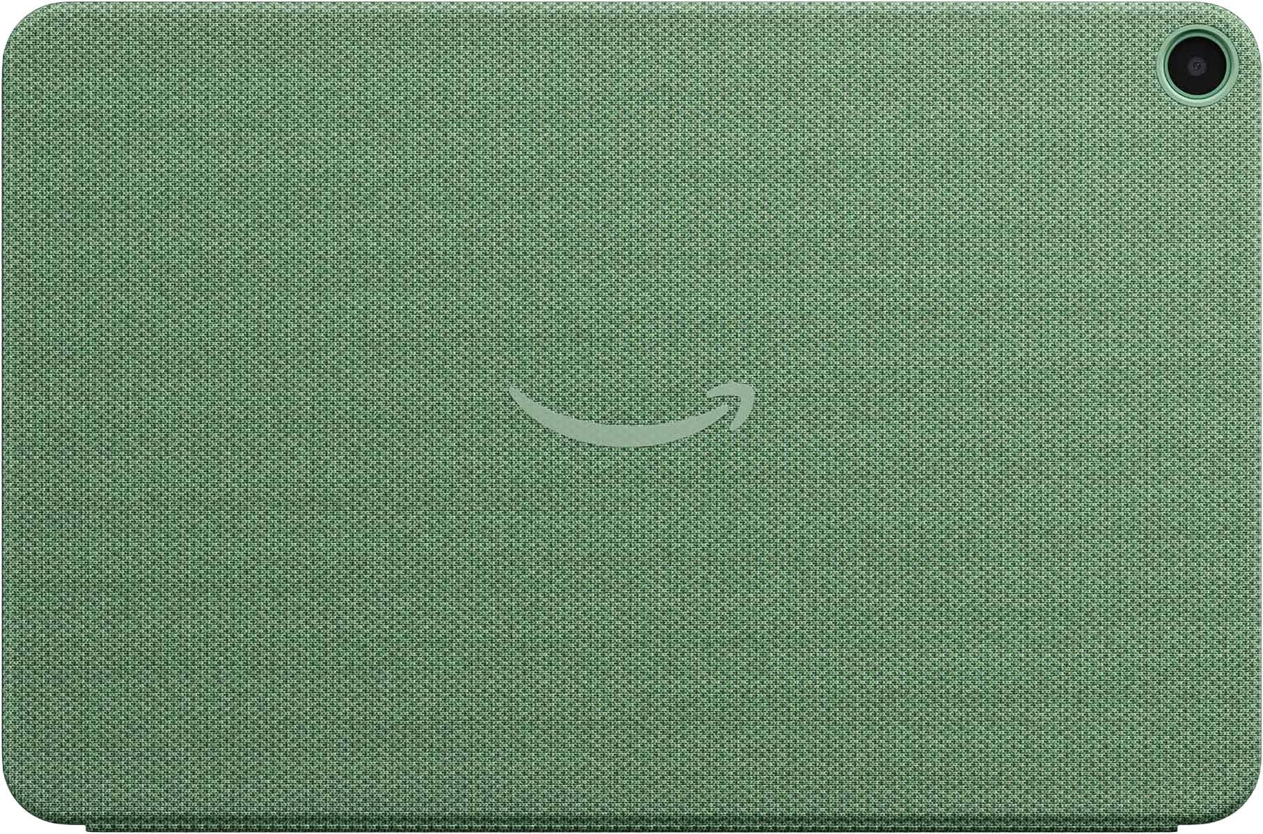 Front. Amazon - Amazon Alexa Tablet 11 Fabric Folio Cover with Magnetic Attach - Lightweight and Protective - Matcha.