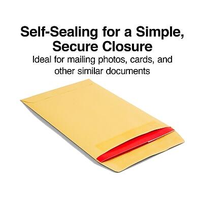 Self-Sealing for a Simple, Secure Closure  
Ideal for mailing photos, cards, and other similar documents