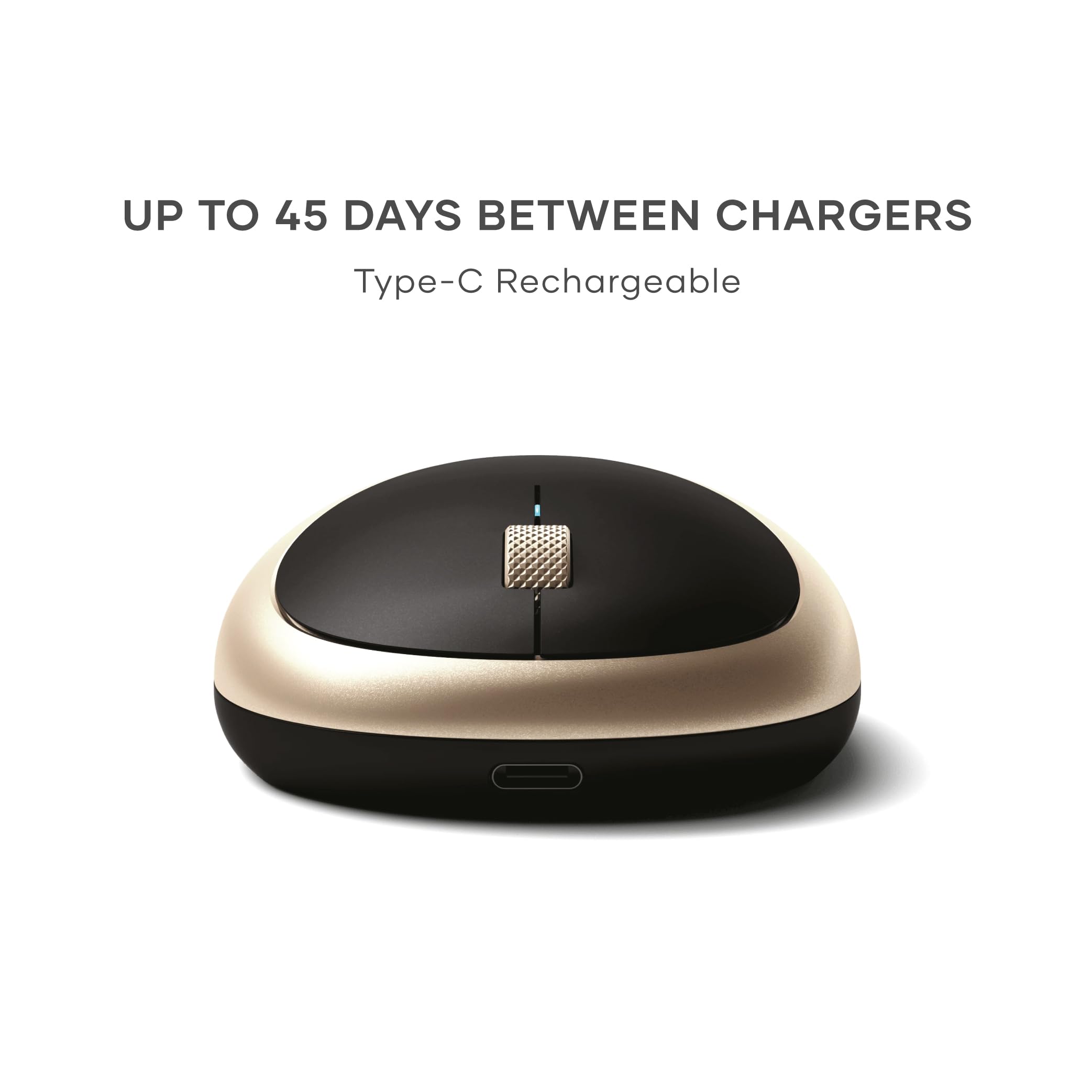 UP TO 45 DAYS BETWEEN CHARGERS  
Type-C Rechargeable
