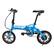 Angle. Swagtron - EB-5 Plus Electric Bike w/ 16-mile Max Operating Range & 15 mph Max Speed - Blue.