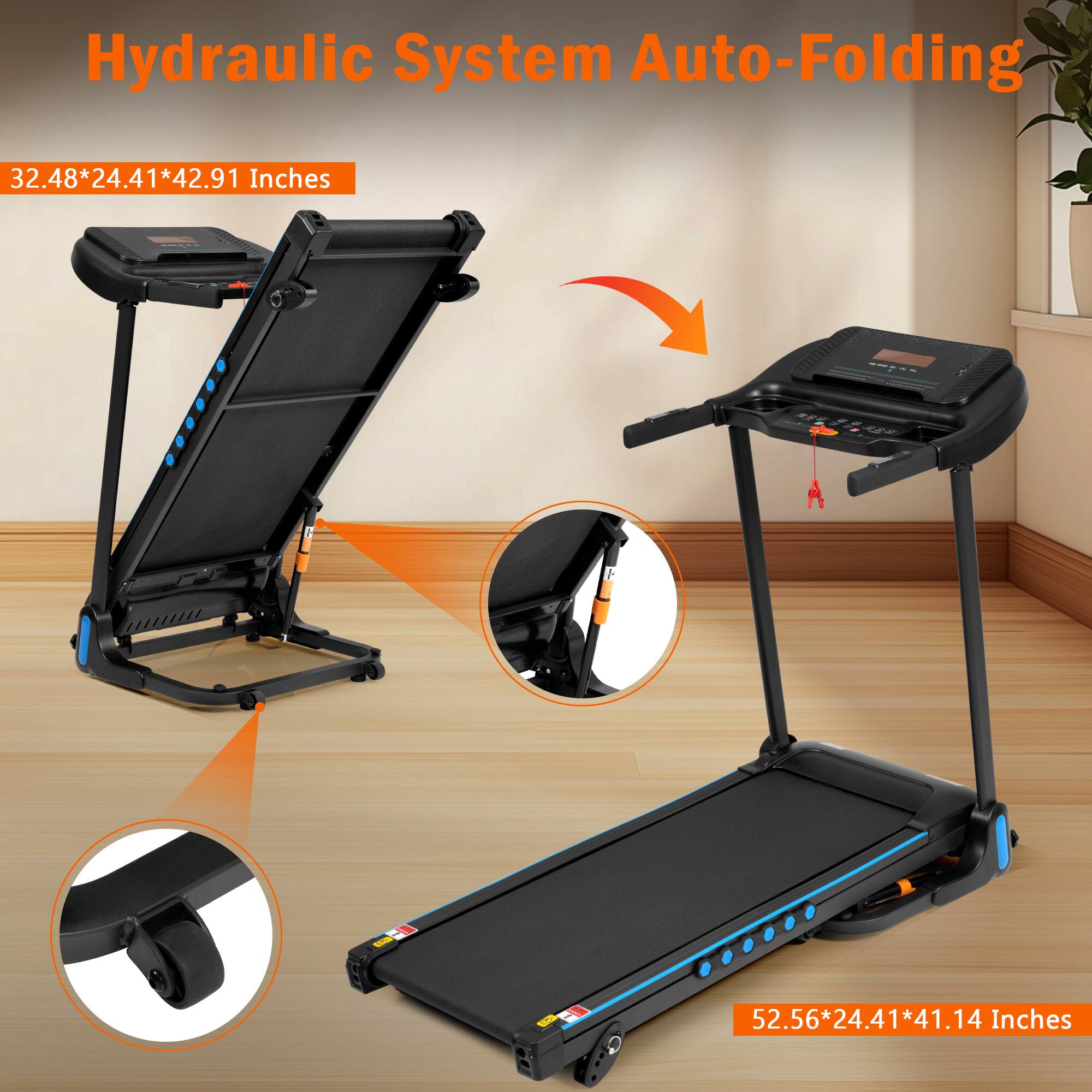 Hydraulic System Auto-Folding 32.48*24.41*42.91 Inches 52.56*24.41*41.14 Inches