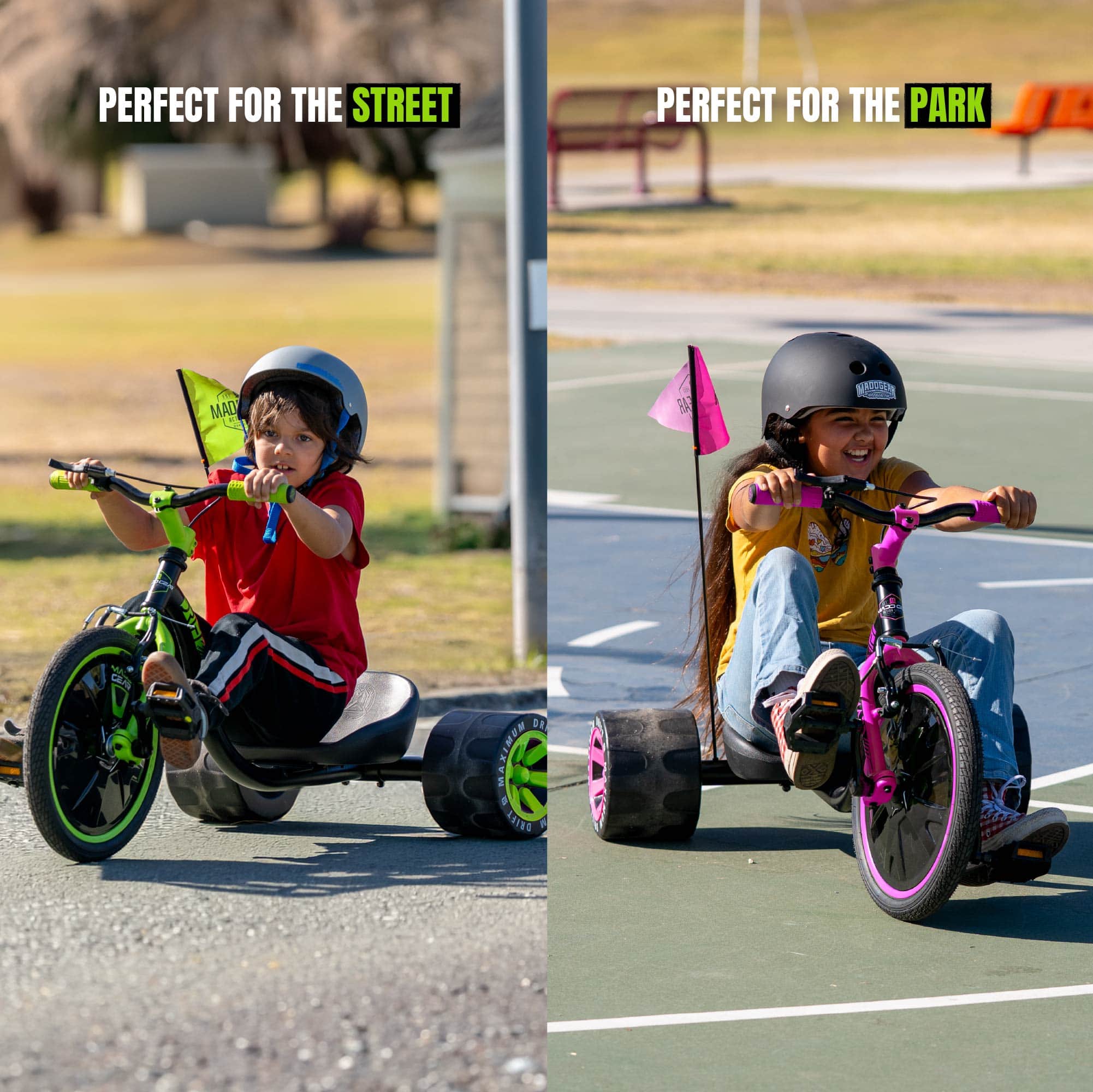 Drift Trike for Kids Ages 5+ – Big Wheel Ride On with Adjustable