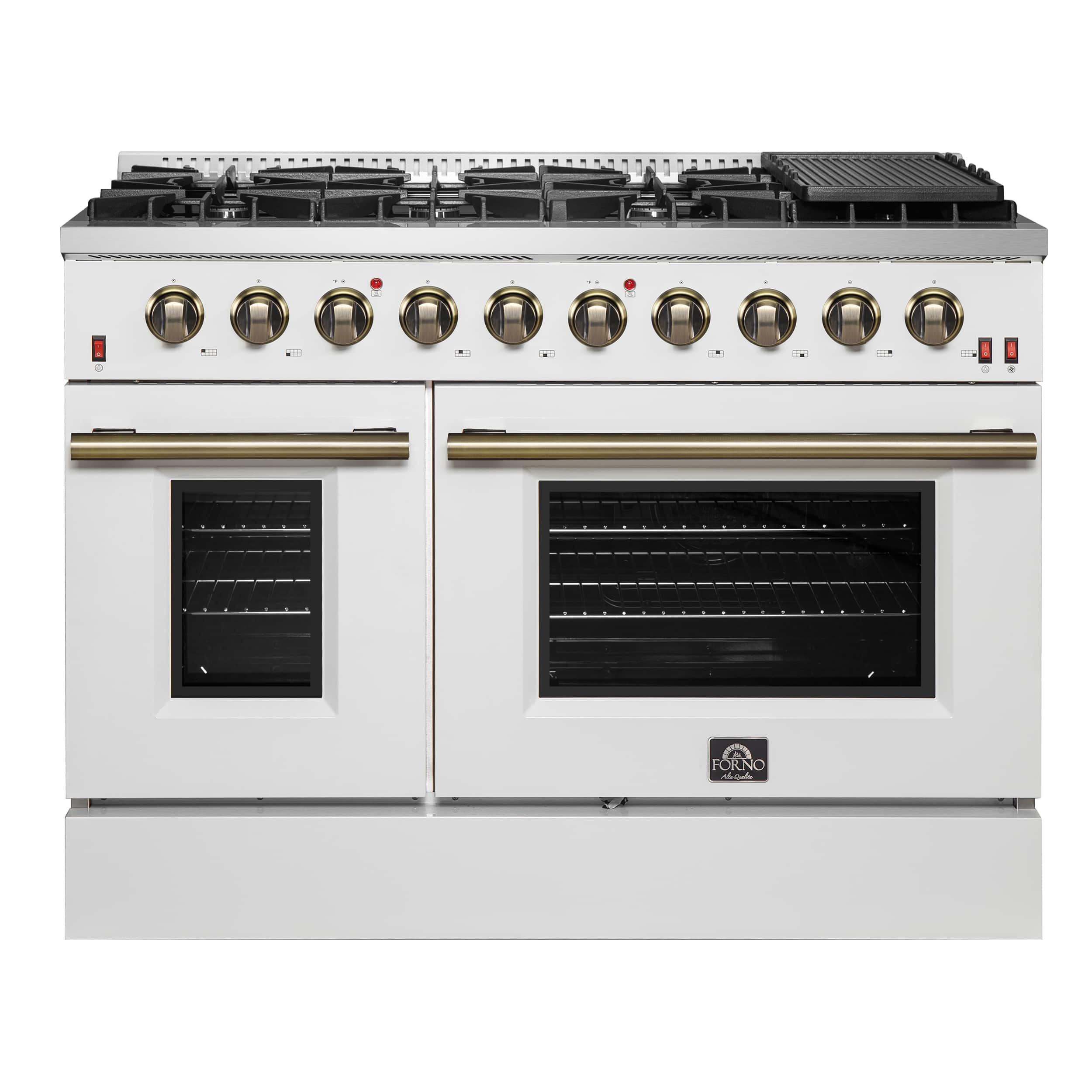 Forno Appliances - Galiano 6.58 Cu. Ft. Freestanding Gas Range with Convection Oven - White - Front_Zoom
