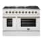 Forno Appliances - Galiano 6.58 Cu. Ft. Freestanding Gas Range with Convection Oven - White