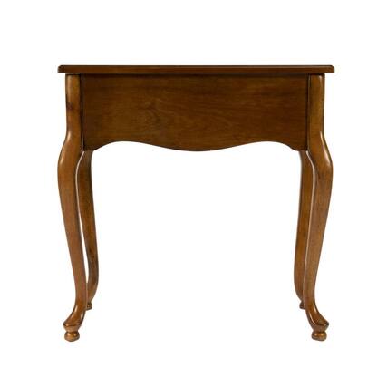 Front. Starlight Canyon Home - Chairside End Table with Drawer, Traditional Wood Side Table for Living Room - Medium Brown.