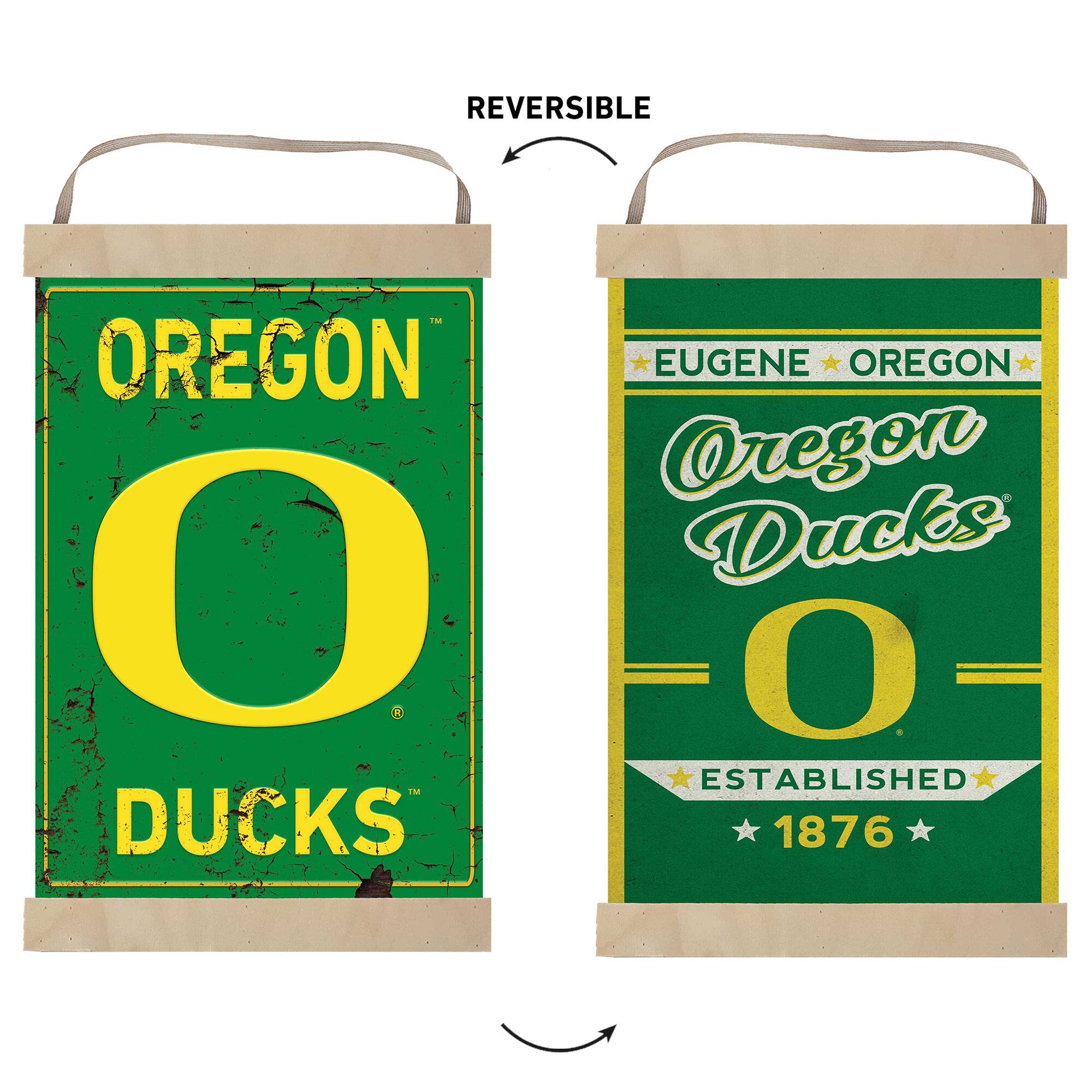 REVERSIBLE

OREGON O

DUCKS

EUGENE OREGON

Oregon Ducks

O

ESTABLISHED 1876