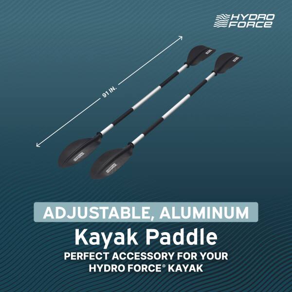 HYDRO FORCE 91 IN. ADJUSTABLE, ALUMINUM Kayak Paddle - PERFECT ACCESSORY FOR YOUR HYDRO FORCE KAYAK