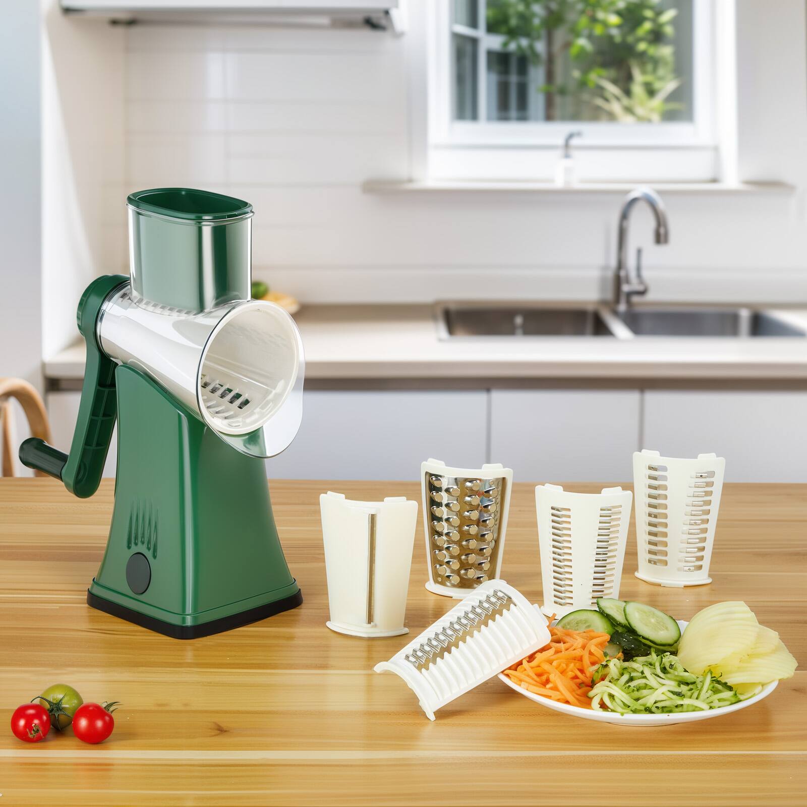 Fitnate 5 in 1 Multi functional Cheese Grater, Stainless Steel