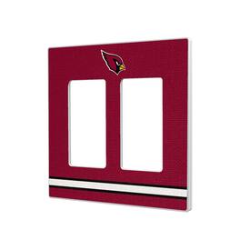 Keyscaper - Arizona Cardinals Stripe Double Rocker Light Switch Plate - Multicolor