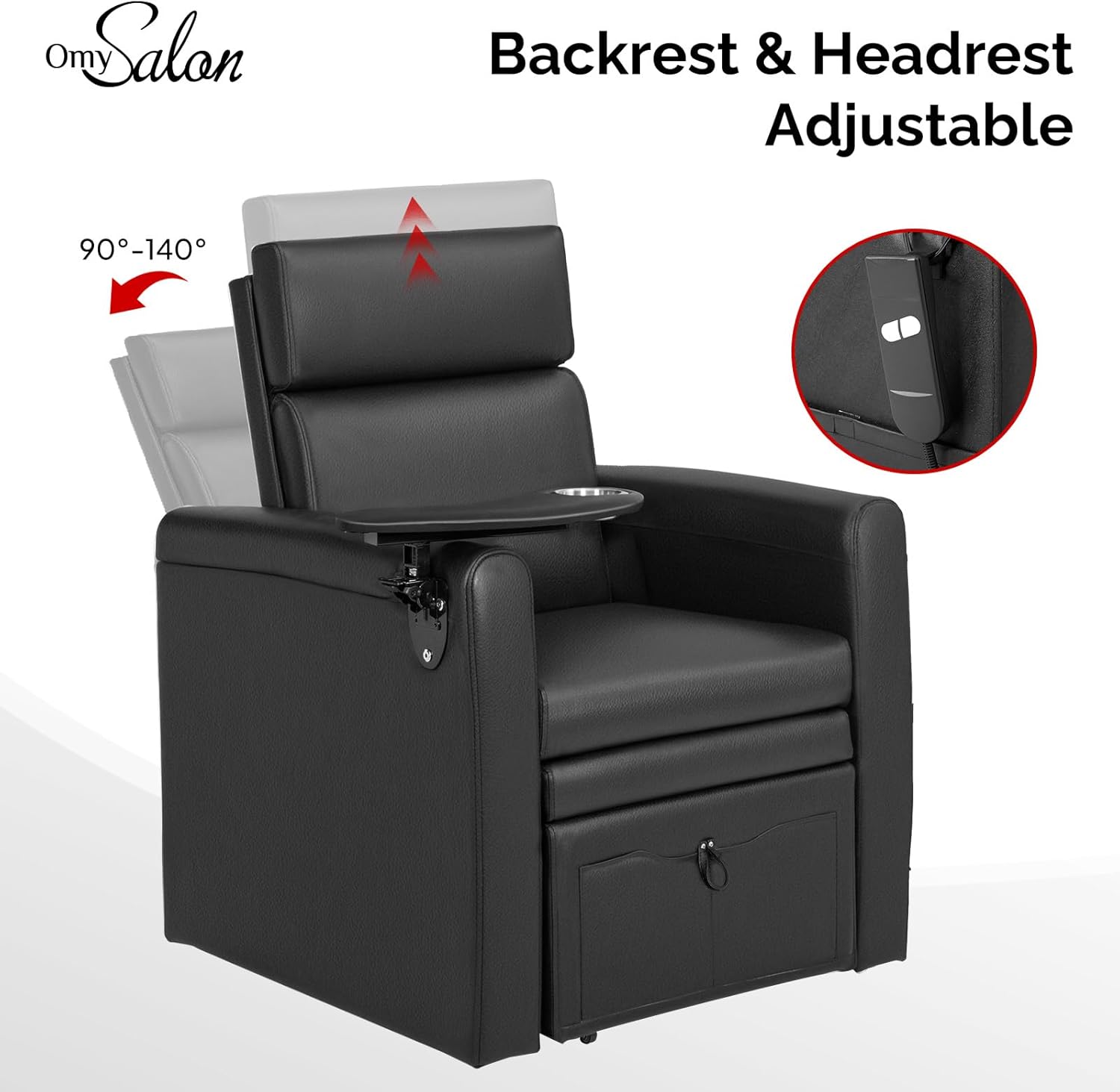 Omy Salon Backrest & Headrest Adjustable 90-140°