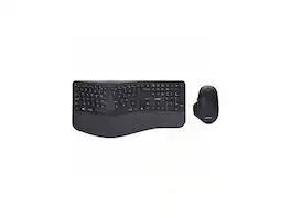 Adesso - WKB-7500CB Keyboard & Mouse - USB RF Wireless, 104 Key, 1600 DPI Laser Mouse - Black