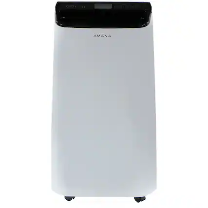 Front. Amana - 350 Sq. Ft. Portable Air Conditioner - White/Black.
