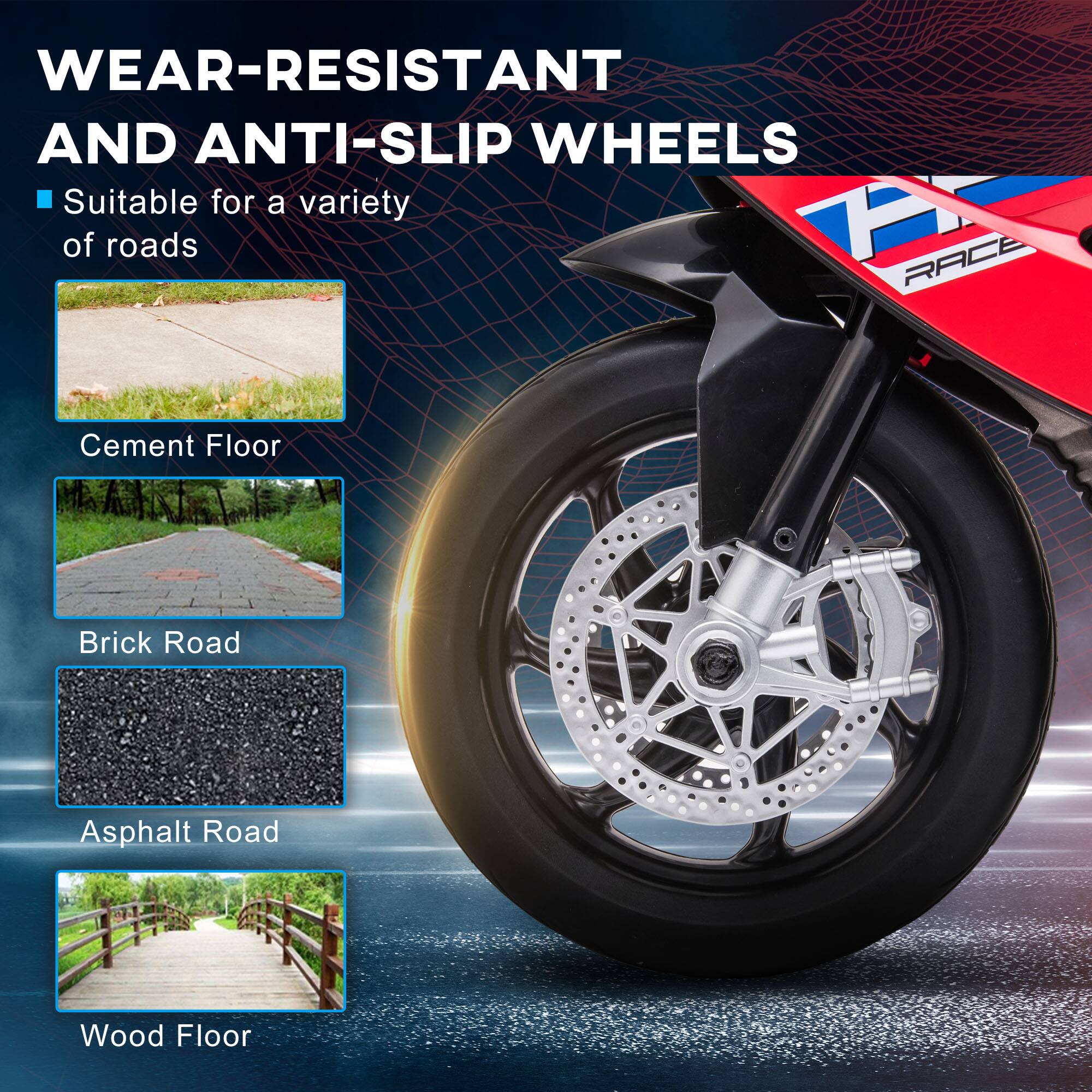 WEAR-RESISTANT AND ANTI-SLIP WHEELS

- Suitable for a variety of roads

Cement Floor  
Brick Road  
Asphalt Road  
Wood Floor