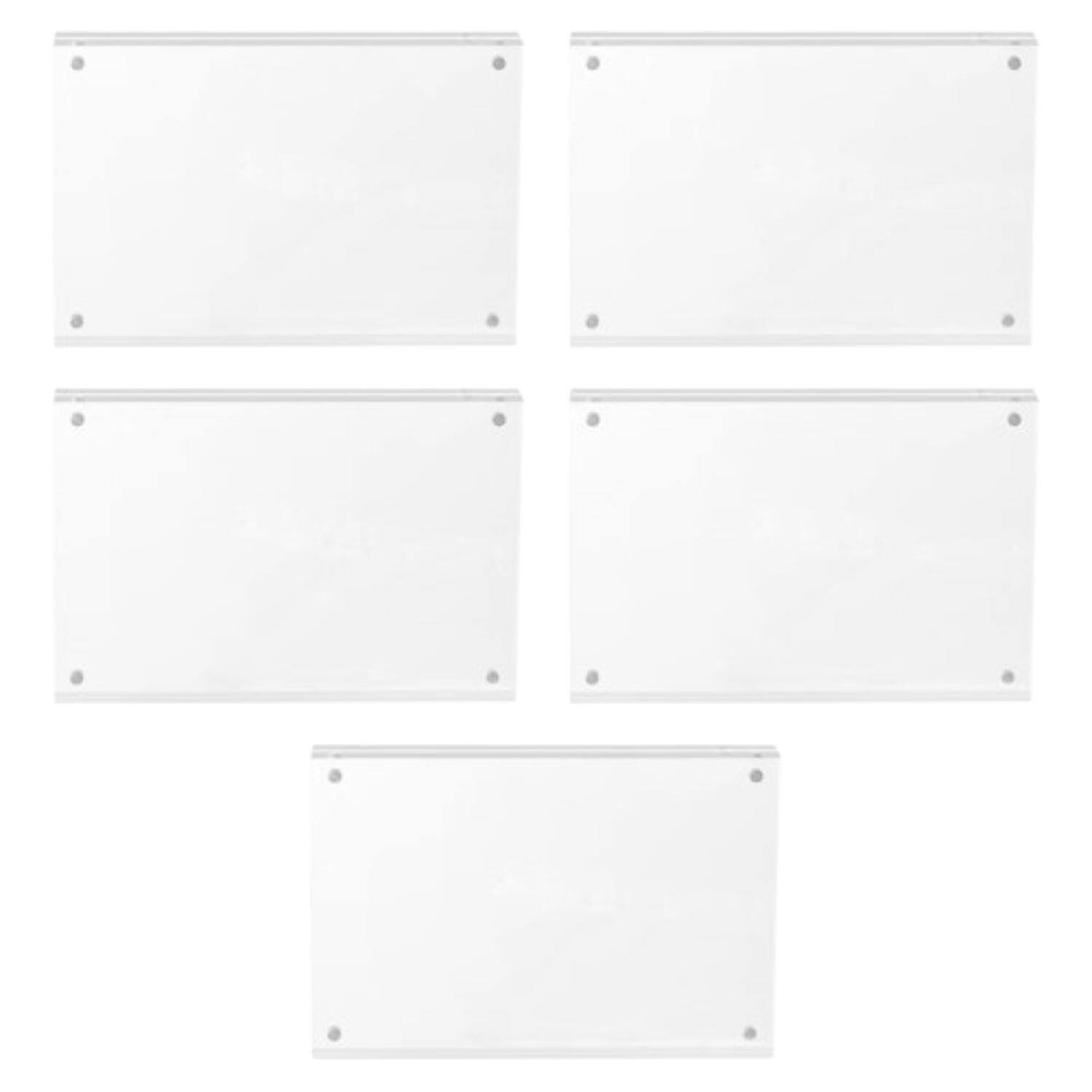 Front. Home Collection - 5pcs Clear Acrylic Tabletop Photo Frames – Stylish Home Décor.