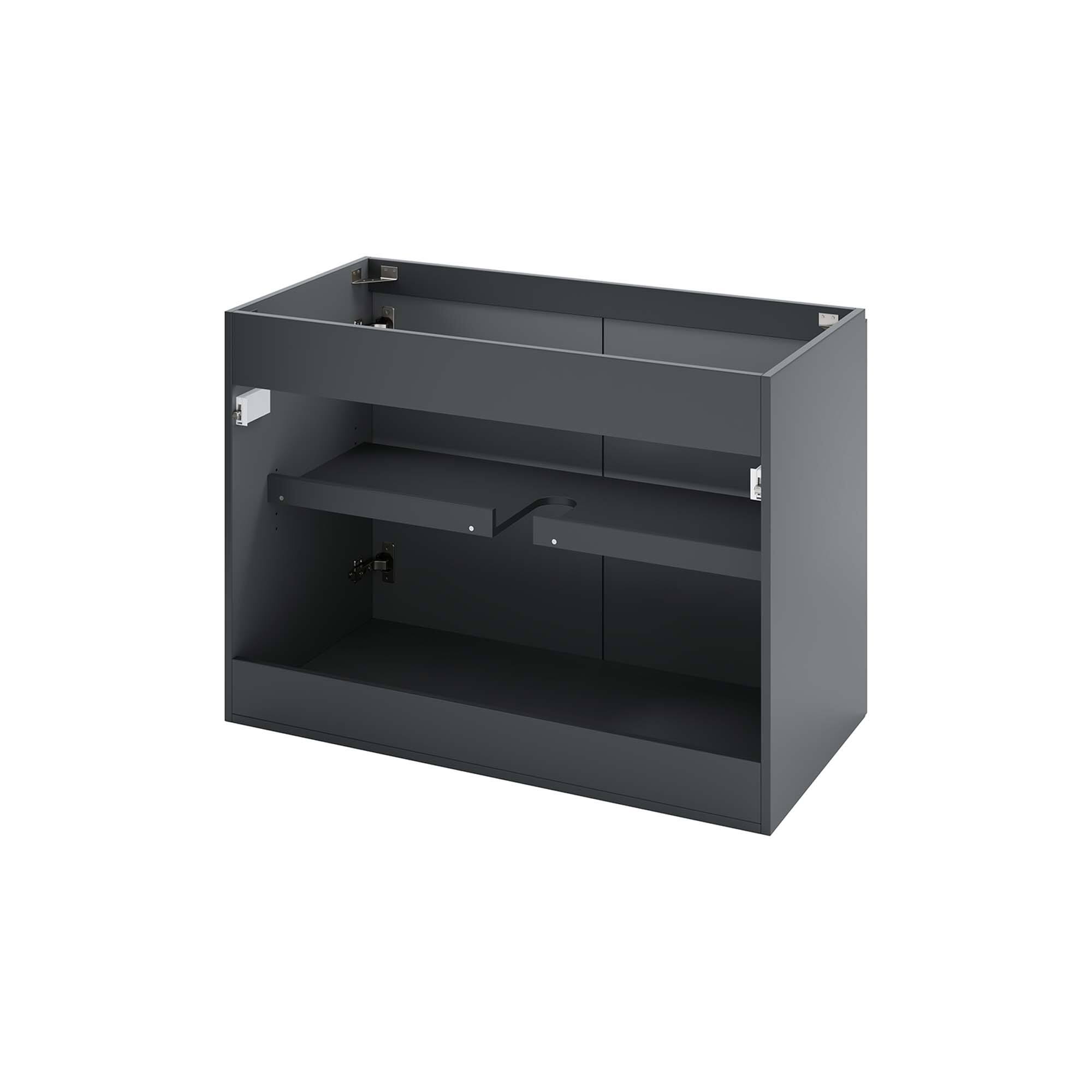 Alt View 1. Modway - Bryn Wall-Mount Bathroom Cabinet Basin Not Included - Gray.