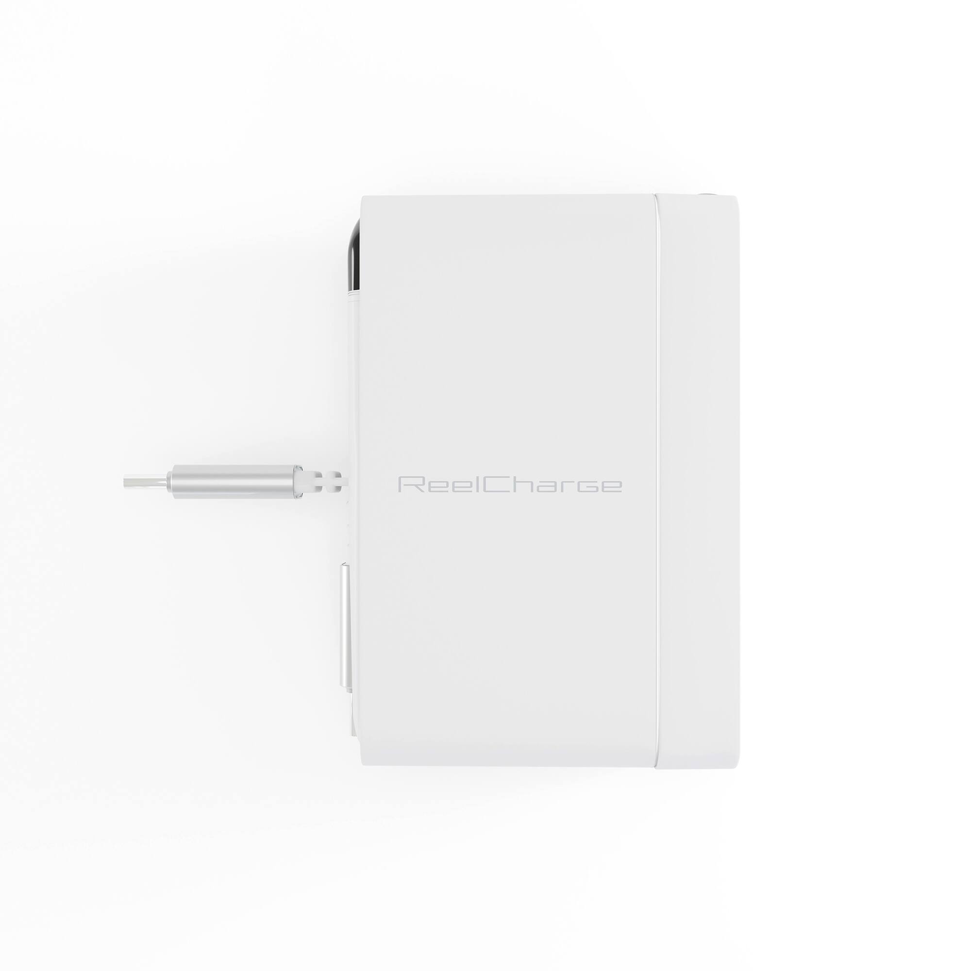 Back. ReelCharge - ReelCharge 70W Wall Charger with Retractable USB-C (White).