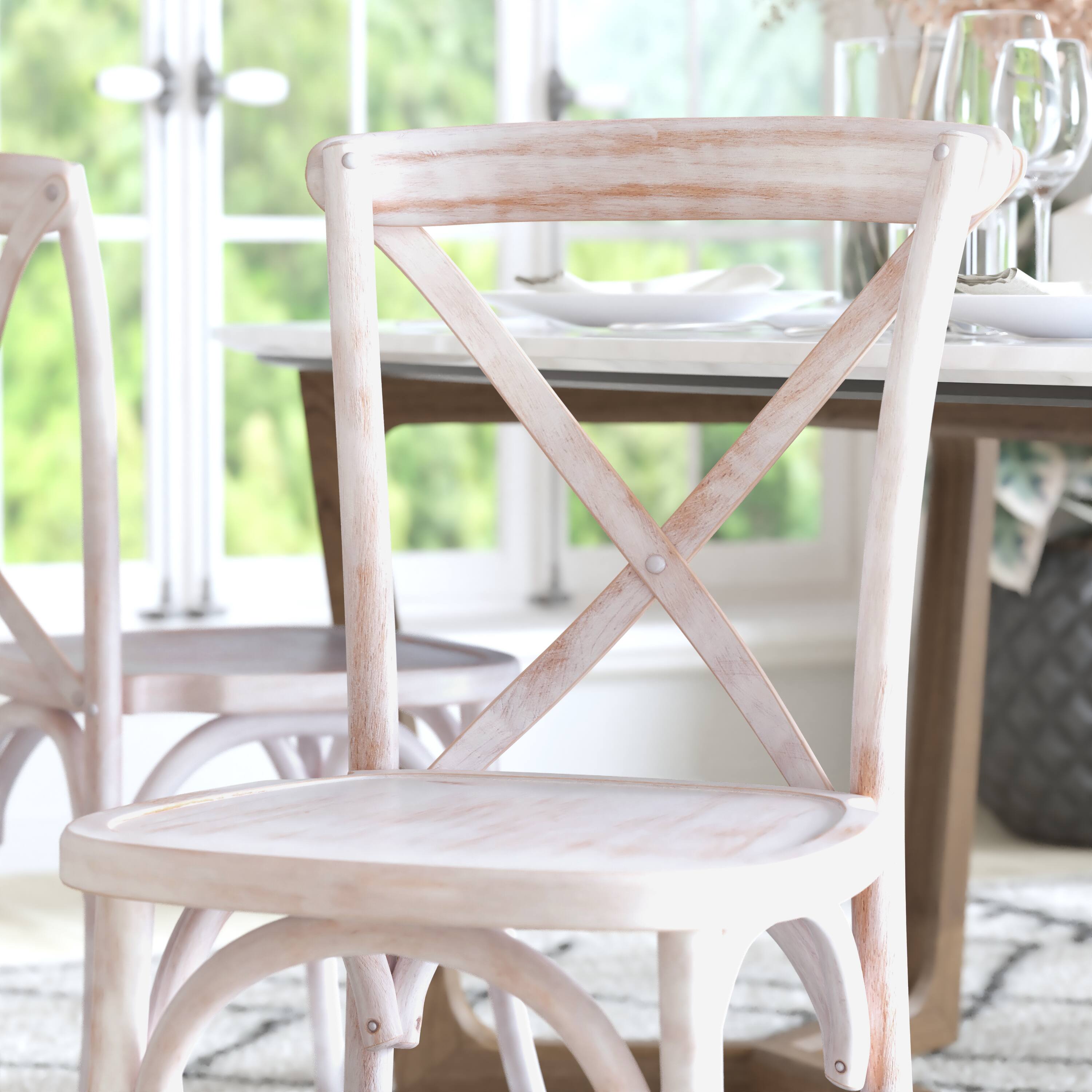 Alt View 5. Emma + Oliver - 2-pack X-Back Chair - Lime Wash.