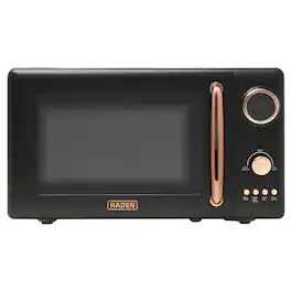 Haden - 700 Watt 0.7 Cubic Foot Microwave Oven with Digital Controls, Black/Copper - Black / Copper