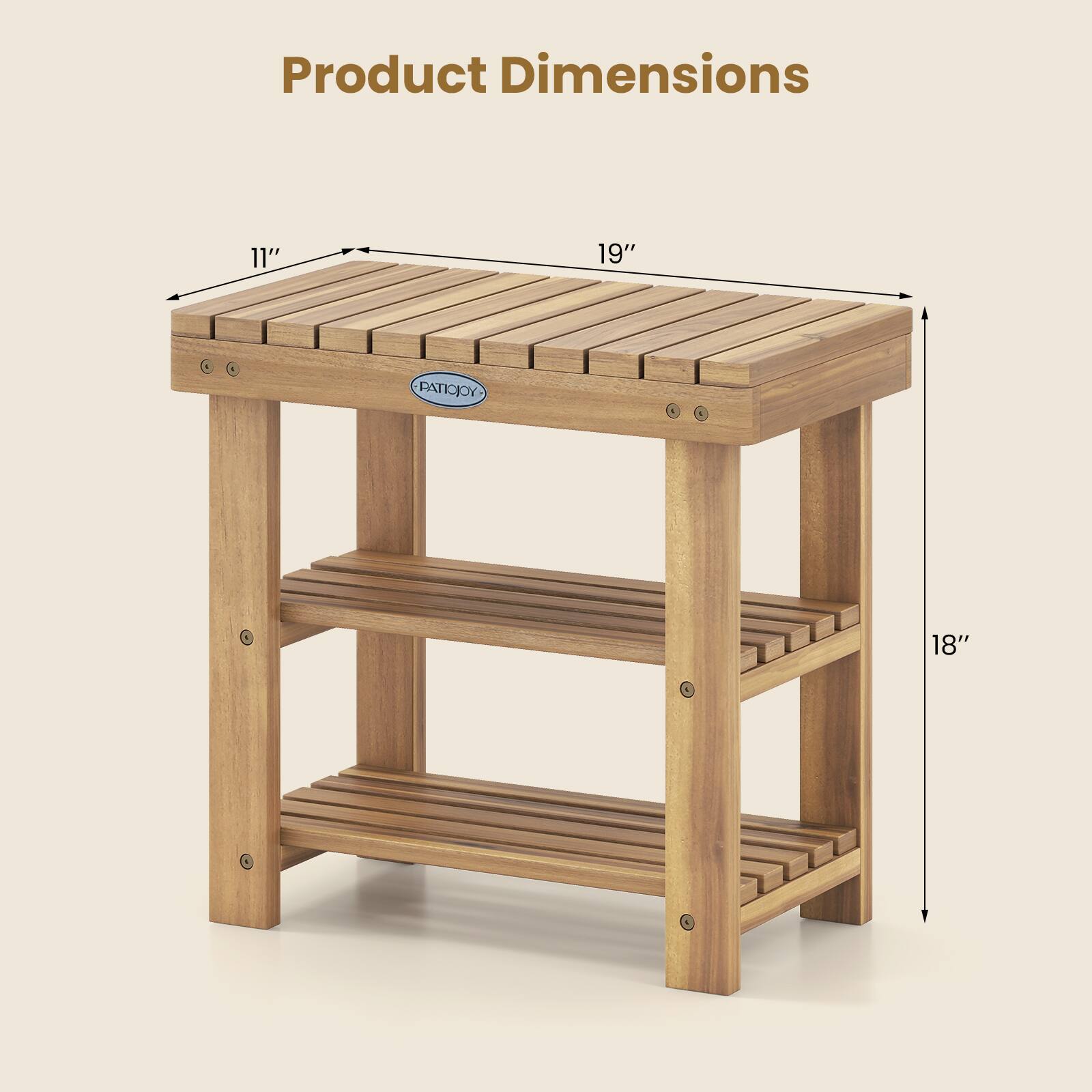 Product Dimensions: 11" x 19" x 18"