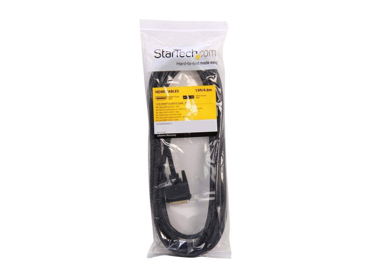 StarTech.com  
Hard-to-find made easy  

HDMI CABLES  
15ft/4.6m  

Lifetime Warranty  

HOMDVM1S