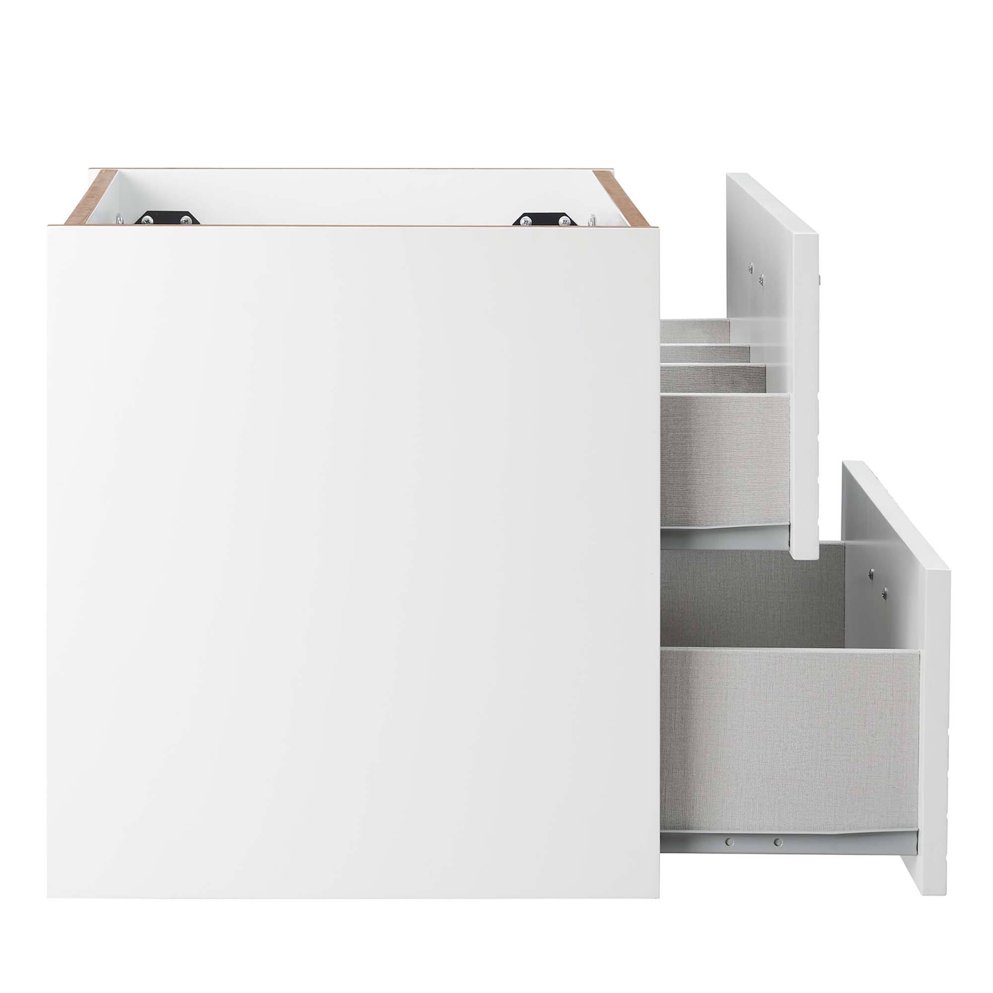 Alt View 5. Modway - Daybreak Wall-Mount Bathroom Cabinet Basin Not Included - White.
