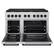 Angle. ZLINE - ZLINE Autograph 48" Paramount Double Oven Dual Fuel Range w/ Matte Black Accents (SDRZ-48-MB) - Stainless Steel.