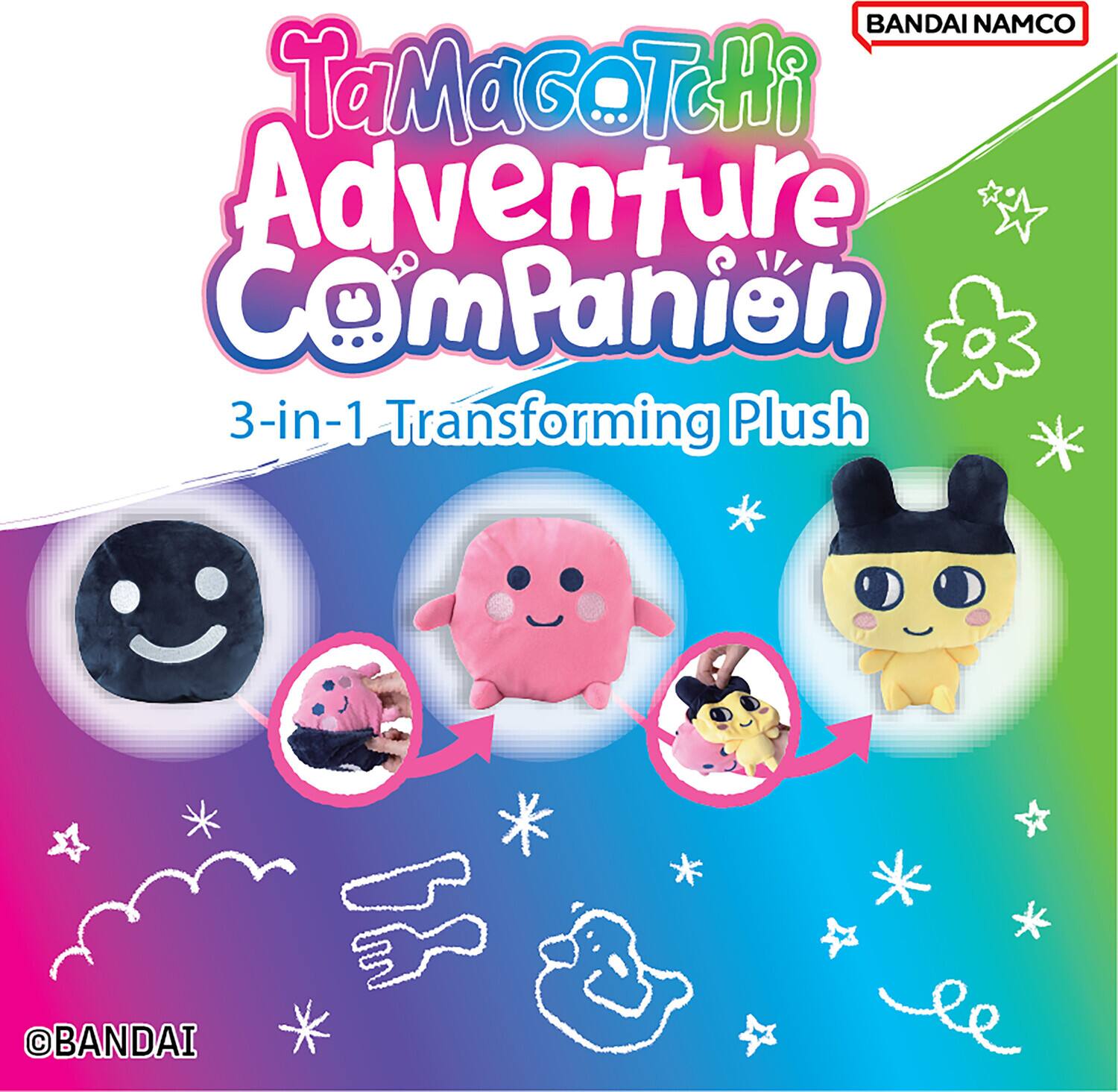 BANDAI NAMCO TaMaGoTcHi Adventure Companion 3-in-1 Transforming Plush