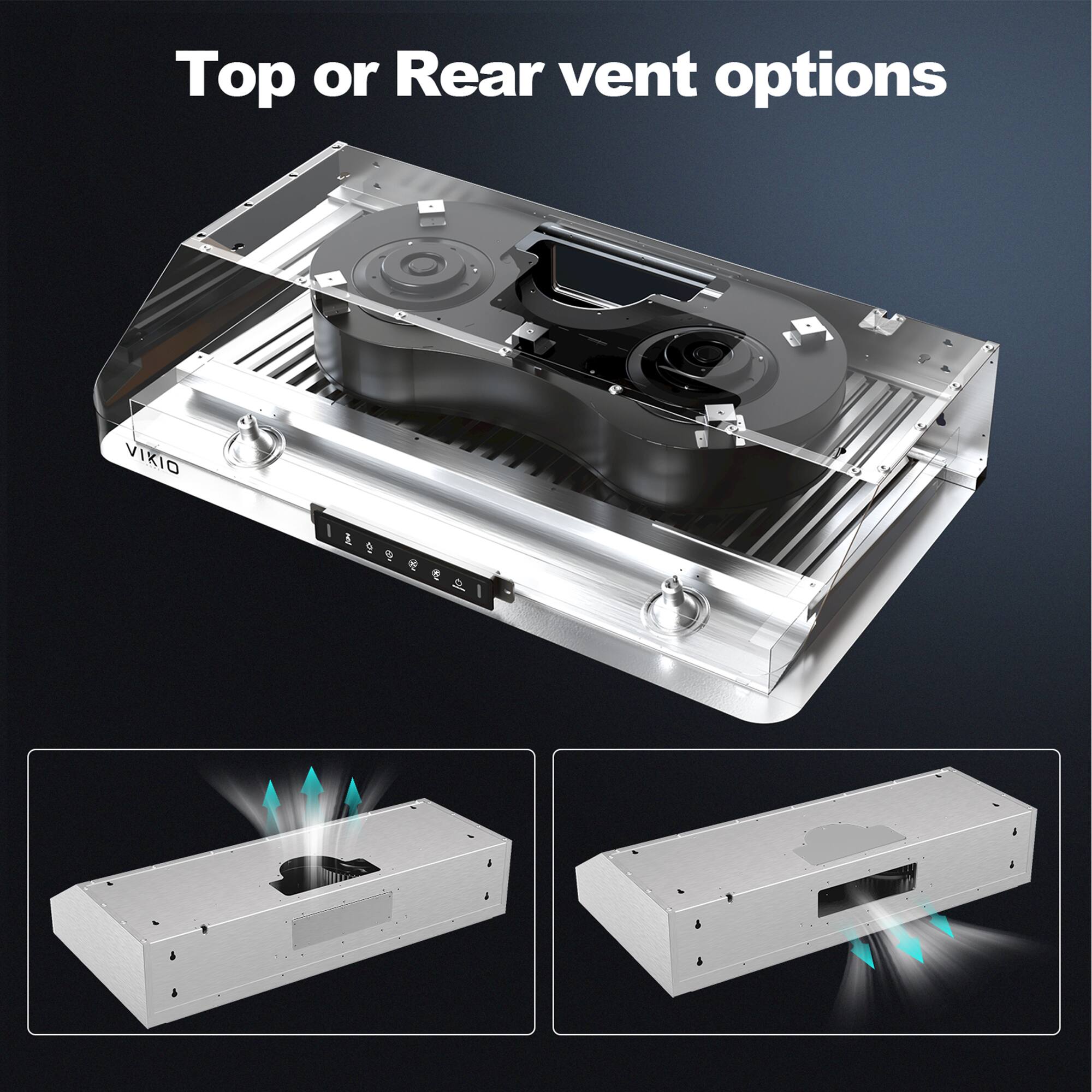 Top or Rear vent options VIKIO