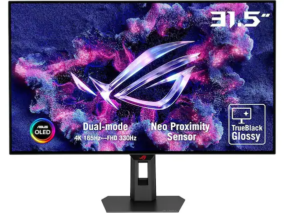31.5" ASUS OLED Dual-mode 4K 165Hz / FHD 330Hz Neo Proximity Sensor TrueBlack Glossy