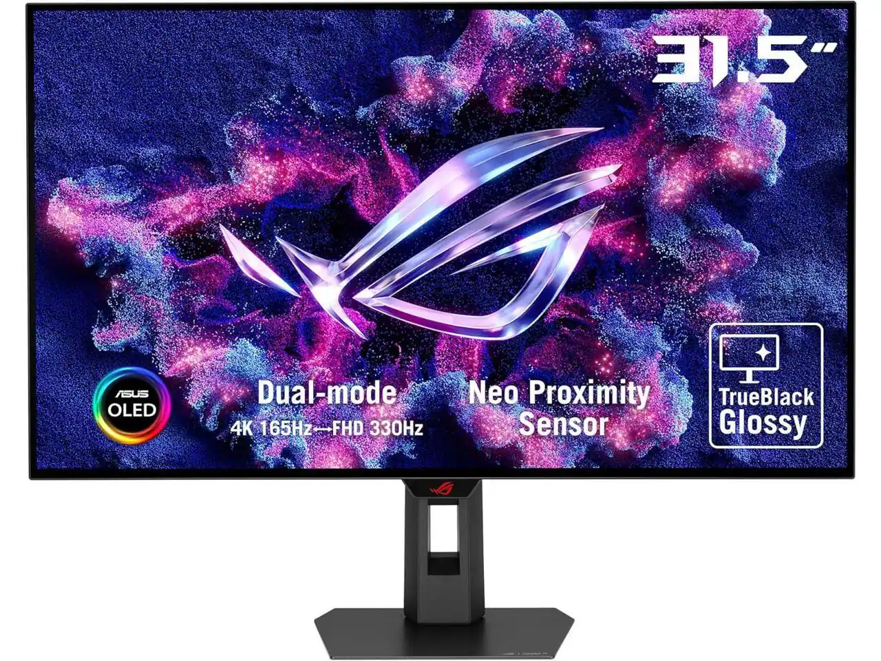 31.5" ASUS OLED Dual-mode 4K 165Hz / FHD 330Hz Neo Proximity Sensor TrueBlack Glossy