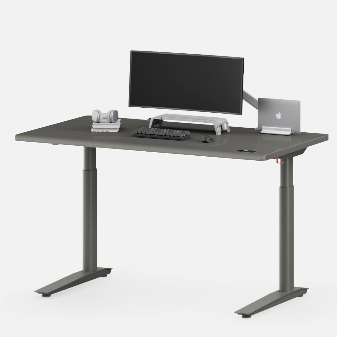Front. Autonomous - Autonomous Desk 5 Electric Standing Desk - Autonomous Desk 5 Pro - Meteor Gray.