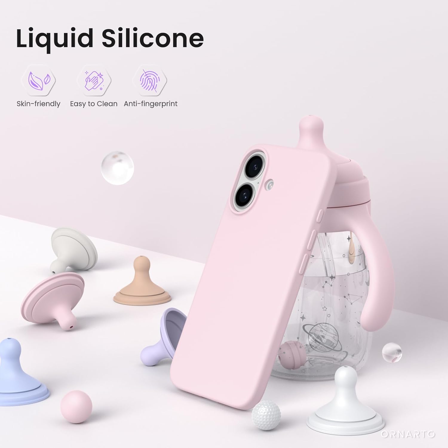 Liquid Silicone Skin-friendly Easy to Clean Anti-fingerprint ORNARTO