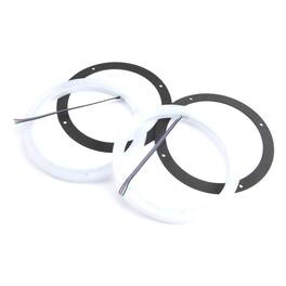 KICKER - 47KLSR8 8" Marine-Grade LED Speaker Rings for KM8 Speakers - Pair - White