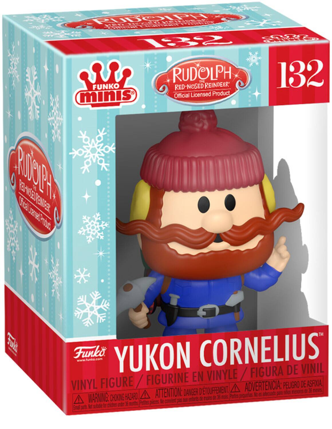 RUDOLPH THE RED-NOSED REINDEER minis Official Licensed Product RUDOLPH #132 THE FUNKO. www.funko.com YUKON CORNELIUS VINYL FIGURA DE FIGURE / FIGURINE EN VINYL ADVERTENCIA: PELIGRO DE ASFIXIA ATTENTION: DANGER D'ETOUFFEMENT. NOT SUITABLE FOR CHILDREN UNDER 36 MONTHS WARNING: CHOKING HAZARD - Small parts. Not for children under 3 years.