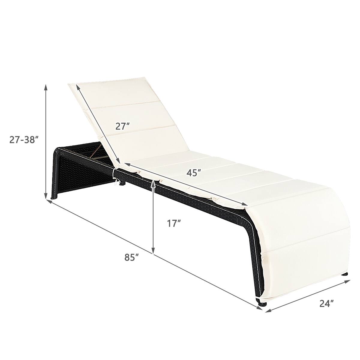 27-38", 27", 45", 17", 85", 24"