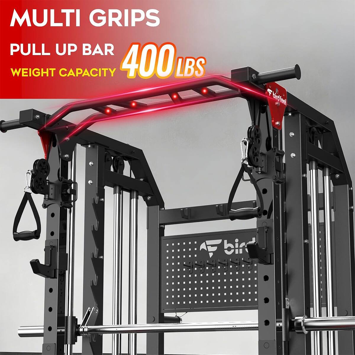 MULTI GRIPS PULL UP BAR WEIGHT CAPACITY 400 LBS

birdfeel