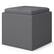 Angle. Simpli Home - Rockwood Cube Storage Ottoman with Tray - Slate Grey.