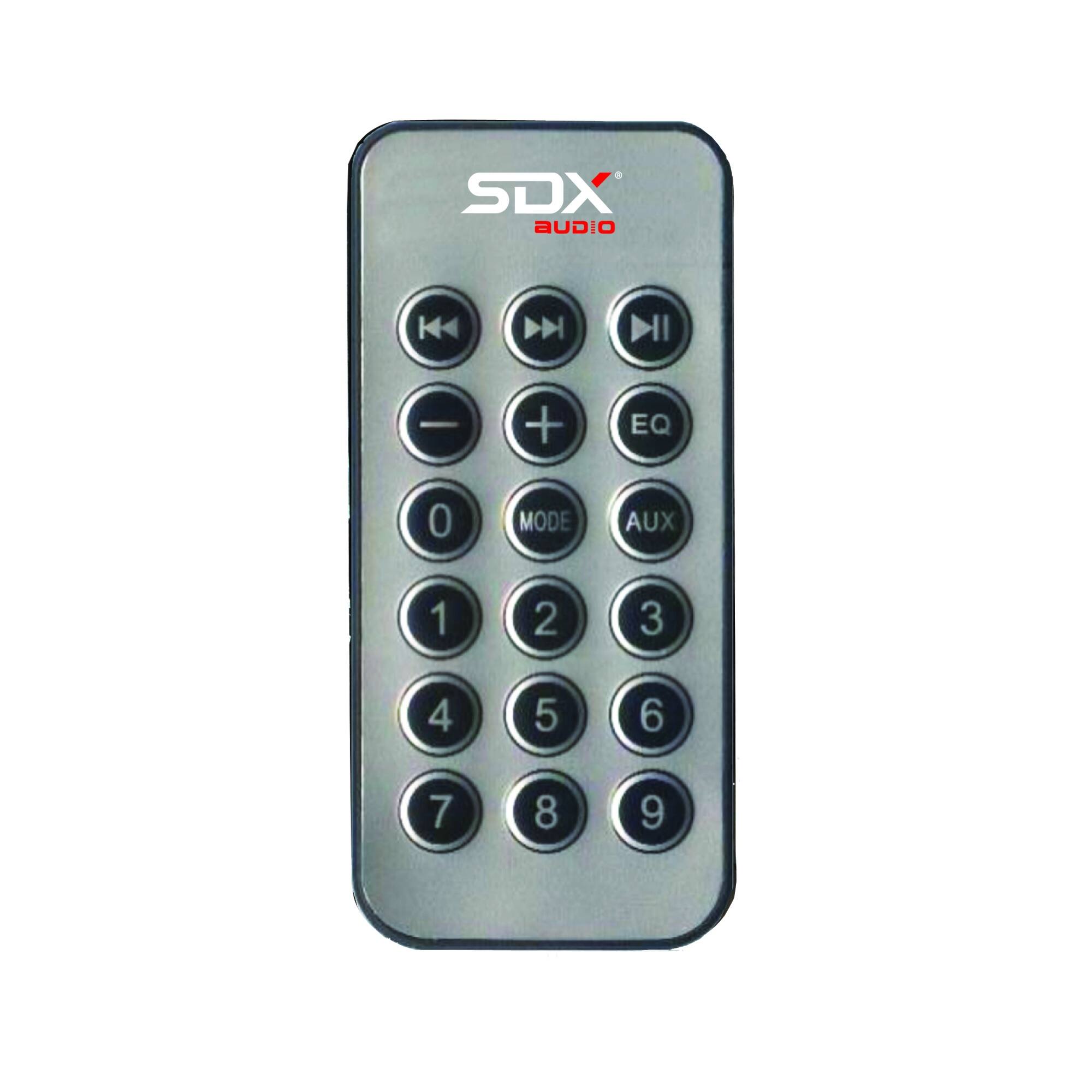 SDX AUDIO  
K - + EQ 0 MODE AUX 1 2 3 4 5 6 7 8 9