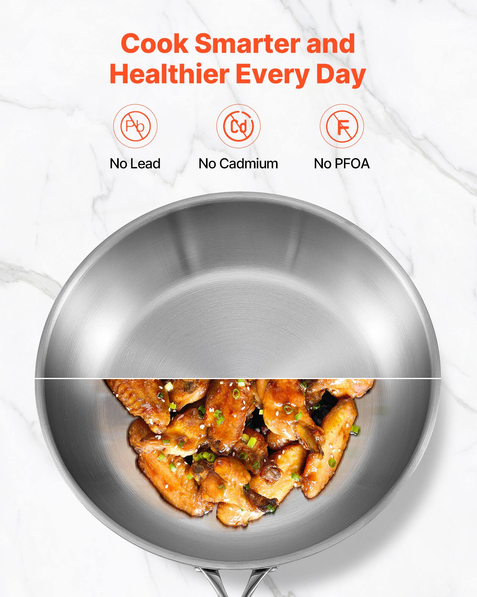 Cook Smarter and Healthier Every Day

No Lead  
No Cadmium  
No PFOA