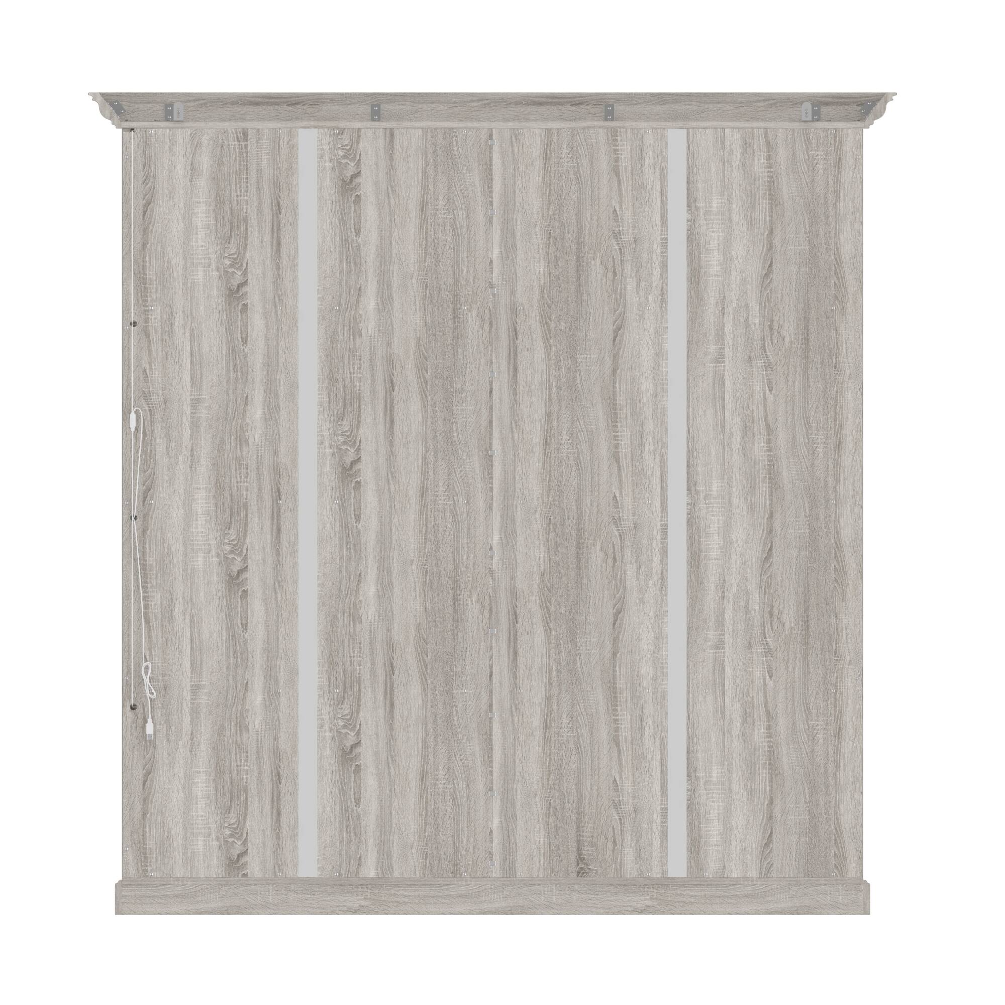 Back. Famapy - Famapy Retro Glass - Fronted Display Cabinet: Elevate Your Collection in Style - Gray.