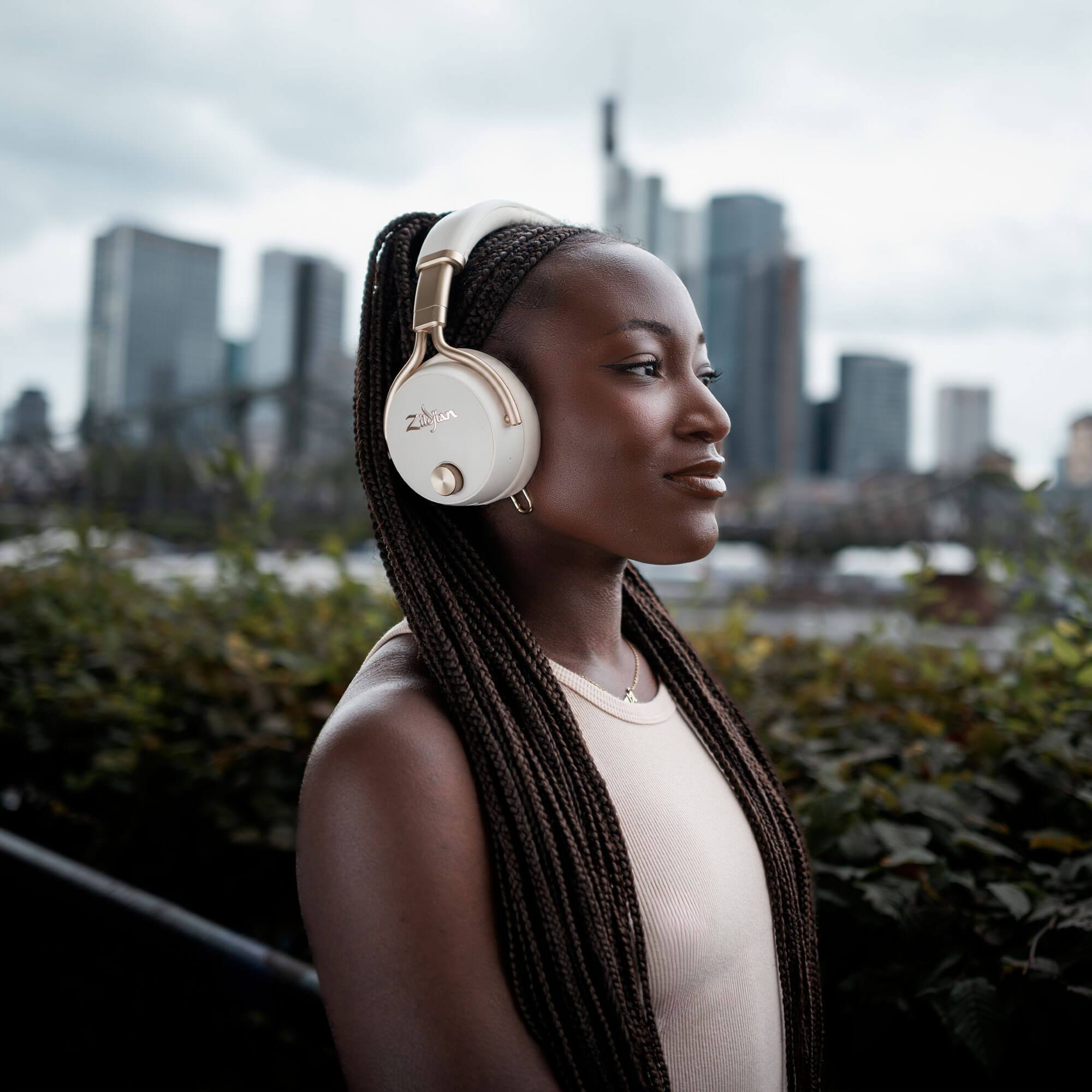 Alt View 2. Zildjian - ALCHEM-E Perfect Tune Headphones - Sandstorm.