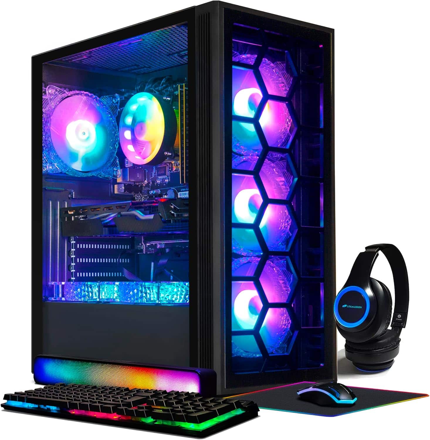 STGAubron Gaming Desktop PC, Intel Core i5 9400F up to 4.1GHz, 16G