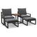 Alt View 5. Costway - 5 PCS Patio Furniture Set with Soft Cushions Space Saving Design Aluminum Frame - Gray.
