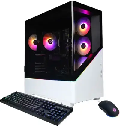 CyberPowerPC - Gamer Master Gaming Desktop - AMD Ryzen 7 8700F - 16GB Memory - AMD Radeon RX 7600 8GB - 1TB PCIe 4.0 SSD - White
