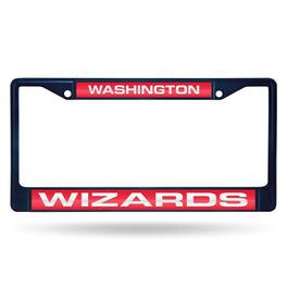 Rico Industries - Washington DC Wizards NBA Navy Painted Metal Laser Cut License Plate Frame - Multi